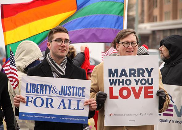 Gay marriage rally, Virginia.